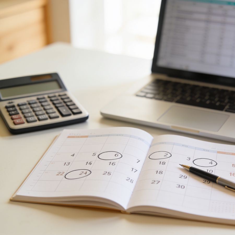Calculadora, agenda e planilha para planejar custos